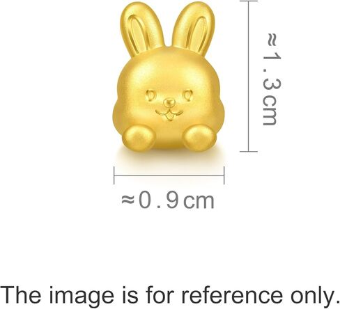 CHOW SANG SANG 999 Gold Charme Cute Adorable Mini Chinese Zodiac Rabbit Charm Bracelet for Women & Men 17cm 95962C in Saudi Arabia