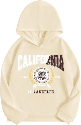 SweatyRocks Girl's Letter Graphic Hoodies Long Sleeve Pullovers Sweatshirt Casual Tops in Saudi Arabia