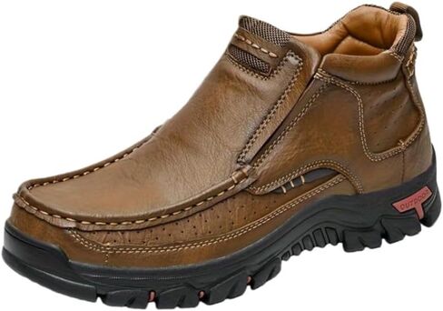 Men's thick-soled high-top casual hiking boots - Large size, comfortable and anti-slip, suitable for all seasons, for daily outdoor hiking and mountain climbing. in Saudi Arabia