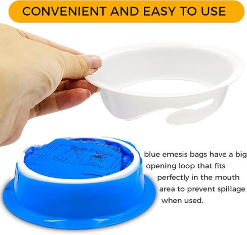 Vomit Barf Bags Disposable, 40 Pack Emesis Throw up Bag for Car Sickness- Leak Resistant & Medical Grade Nausea Puke Bags for Kids& Adult Travel Motion Sickness in Kuwait