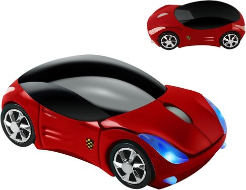 Wireless Mouse Cute Sport Car Shape Mouse Optical Ergonomic Gaming Mice Mini Small Office Gift for Boy Girl Men Women Kids Mom Dad with USB Receiver for PC Laptop Computer Mac,1600DPI 3 Buttons in Saudi Arabia