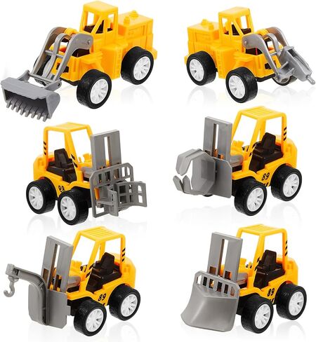 Sosation 36 Pcs Construction Engineering Trucks Small Digger Truck Toys Pull Back Vehicles Mini Excavator Toys Car Set for Kids Birthday Party Favors Boys Girls Gifts Cake Stocking Stuffers in Kuwait