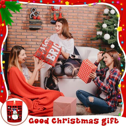Nuanchu 18 Pack Christmas Glass Candles Set Bulk with 18 Fragrances Christmas Scented Candle Gifts Winter Holiday Natural Soy Wax Jar Aromatherapy Candles for Women Xmas Presents Yoga Decoration in Saudi Arabia