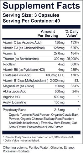 منقذ الأعصاب من لايف نيوتريشن للاعتلال العصبي، 120 كبسولة مكملة لتخفيف الأعصاب مع 600 ملغ من حمض ألفا ليبويك، أقصى دعم للقوة للقدمين واليدين والساقين والظهر والرقبة in Kuwait