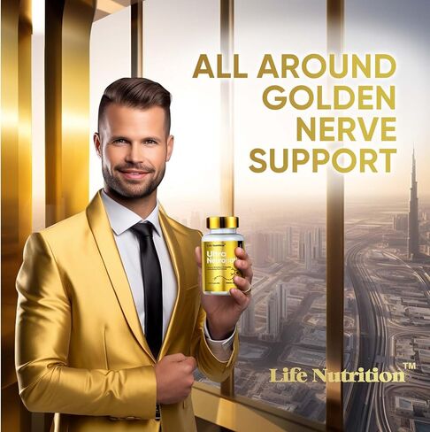 منقذ الأعصاب من لايف نيوتريشن للاعتلال العصبي، 120 كبسولة مكملة لتخفيف الأعصاب مع 600 ملغ من حمض ألفا ليبويك، أقصى دعم للقوة للقدمين واليدين والساقين والظهر والرقبة in Kuwait