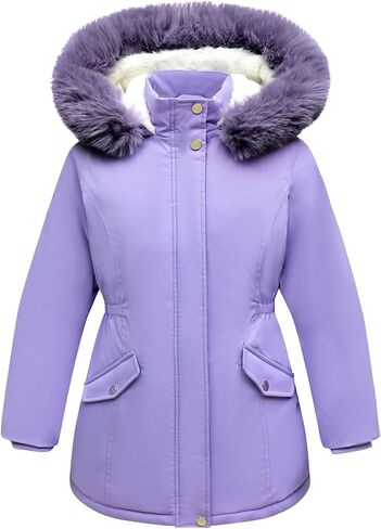 Wyeysyt Girl's Long Coat Thicken Warm Ski Snow Jacket Waterproof Parka Puffer Jacket with Hood in Saudi Arabia