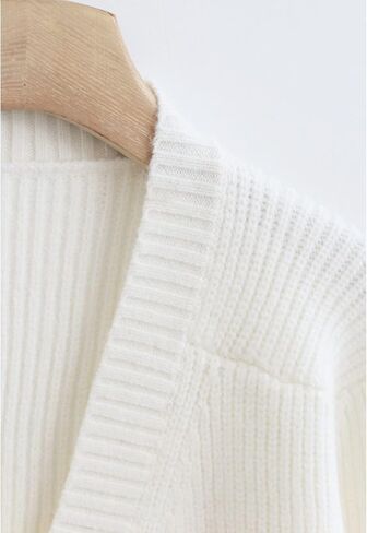 CHICWISH Women Crop Cardigan Sweaters Bowknot Brooch Button Knit Cardigans Open Front Long Sleeves Sweater Tops in Saudi Arabia