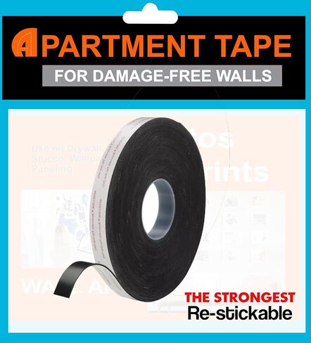 Removable Double-Sided Adhesive Tape for Wall Art, Photos, and Decor, 1" x 15 ft roll, Stick and Re-Stick as Needed in Saudi Arabia