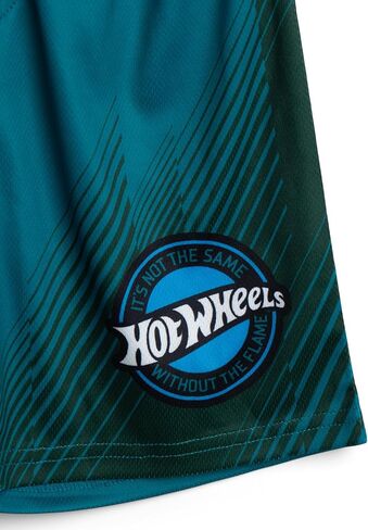 Hot Wheels Athletic Mesh Baseball Jersey T-Shirt and Shorts Outfit Set Toddler to Big Kid Sizes (2T - 10-12) in Saudi Arabia