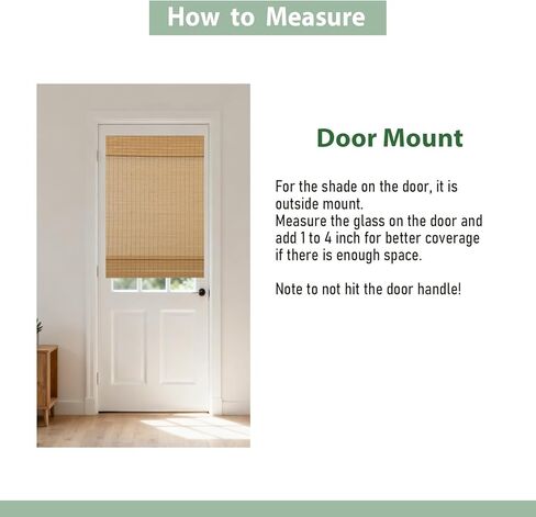 Cordless Bamboo Roman Shades with Beige Blackout Liner, Woven Wood Roman Blinds, Blackout Natural Blinds for Windows, Doors, Thrush, 34" W x 48" H in Saudi Arabia