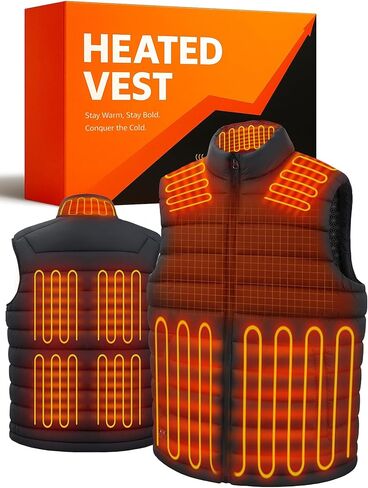 Heated Vest for Men and Women, 16000mAh Rechargeable Heated Jacket Waterproof for Winter Outdoor Hunting Camping, Gifts in Saudi Arabia