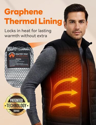 Heated Vest for Men and Women, 16000mAh Rechargeable Heated Jacket Waterproof for Winter Outdoor Hunting Camping, Gifts in Saudi Arabia