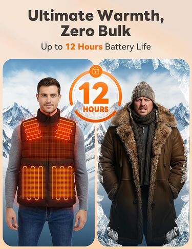 Heated Vest for Men and Women, 16000mAh Rechargeable Heated Jacket Waterproof for Winter Outdoor Hunting Camping, Gifts in Saudi Arabia