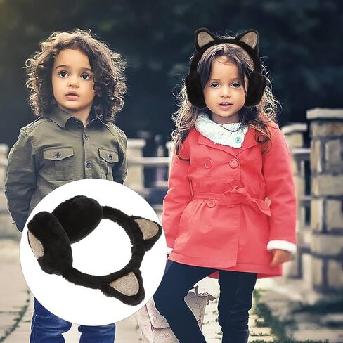 TEHAUX Cat Ear Earmuffs Winter Warm Plush Ear Warming Cover for Boys Outdoor Cold Weather Protection in Saudi Arabia