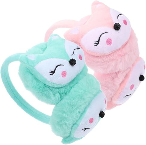 BESPORTBLE 2Pcs Windproof Ear Warmers Soft Lovely Earmuffs for Boys Winter Outdoor Protection Cozy Ear Covers Pink Blue in Saudi Arabia