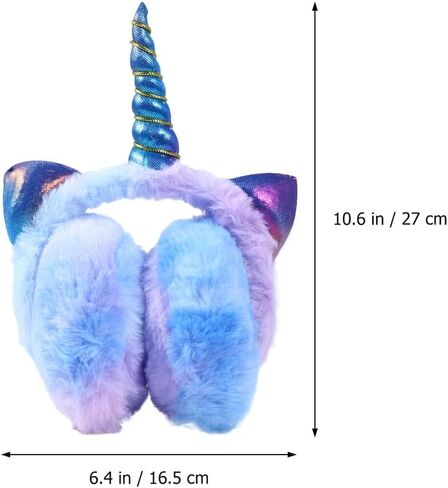 BESPORTBLE Unicorn Earmuffs Soft Warm Winter Ear Covers with Cute Cat Ears Gradient Colors Random for Boys and Cold Weather Random Color in Saudi Arabia