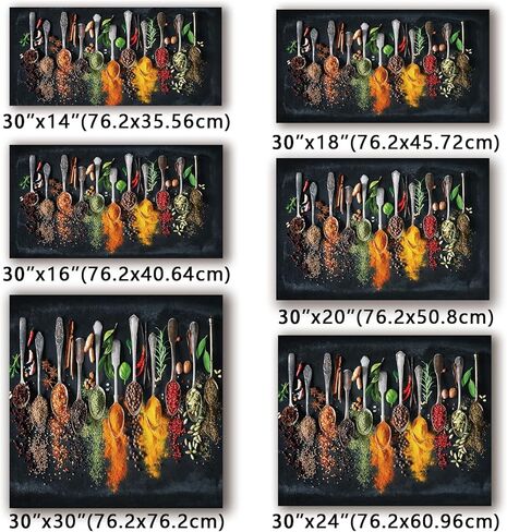 LMSDYSHU Spice，Tempered Glass Backsplash for Kitchen，Frameless, Stove Backsplash Protector for Wall,Easy to Clean, Home Decor(30"x24") in Saudi Arabia
