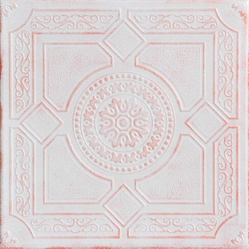 À LA MAISON CEILINGS R30 Kensington Gardens Foam Glue-up Ceiling Tile (128 sq. ft./Case), Pack of 48, Ultra Pure White - Satin (Behr) in Kuwait