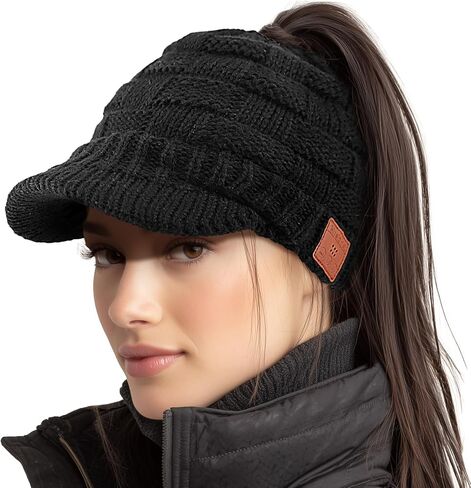 Bluetooth Beanie for Women, Beanie with Bluetooth Headphones, Wireless Knit Hat Type-C Rechargeable, Womens Gifts in Saudi Arabia