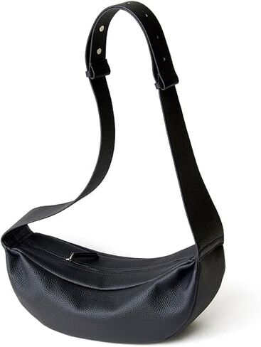 Genuine Leather Bags Sling Crossbody for Women Minimalist Style Chest Bag with Wide Strap for Casual and Travel Use in Saudi Arabia