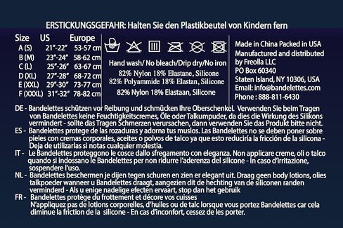 Bandelettes Original Patented Elastic Anti-Chafing Thigh Bands - Dolce White Size D in Kuwait