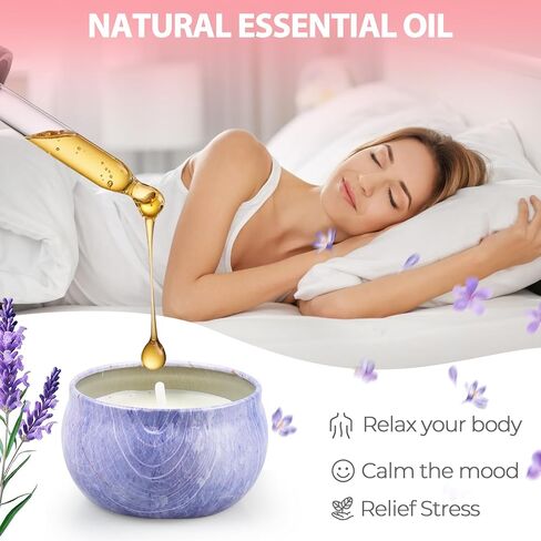 هدايا للنساء، مجموعة هدايا من 12 شموع معطرة، شموع شمع الصويا تدوم 300 ساعة للمنزل، شمعة علاجية عطرية، مثالية لأعياد الميلاد وعيد الميلاد وهدايا الشكر in Kuwait