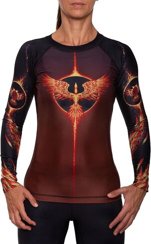 Raven Fightwear Women's The Phoenix Rash Guard MMA BJJ Black in Saudi Arabia