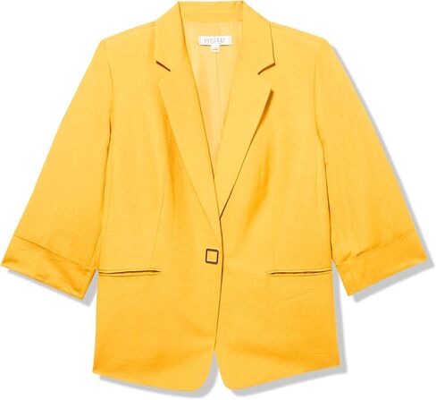 Kasper Women's Linen Square Snap Notch Collar JKT W/Ro in Saudi Arabia