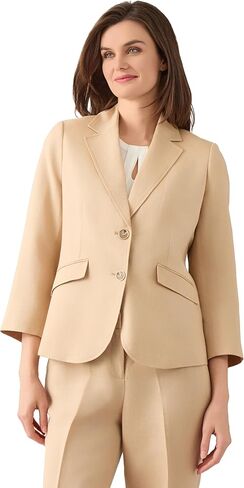 Kasper Women's Linen Two Button Blazer in Saudi Arabia