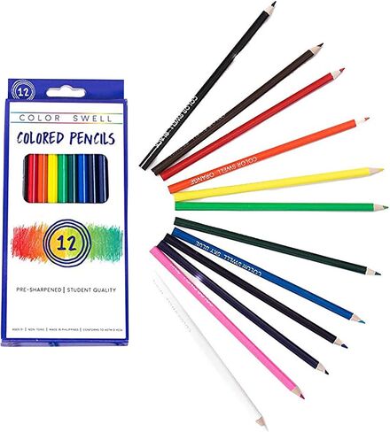 Color Swell Bulk Colored Pencil Packs 120 Sets 12 Count Assorted Vibrant Pre-Sharpened Colors 360 Total Perfect for Kids, Teachers and Classrooms in Kuwait
