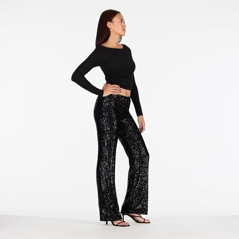 Forever 21 Womens Flare Pant with Sequins in Saudi Arabia