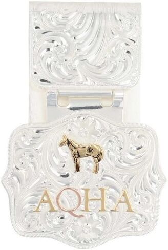 Montana Silversmiths Money Clip Men AQHA Legacy Buckle Silver QMCL4352 in Saudi Arabia