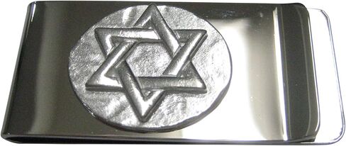 Kiola Designs Silver Toned Round Jewish Religious Star of David Money Clip in Saudi Arabia