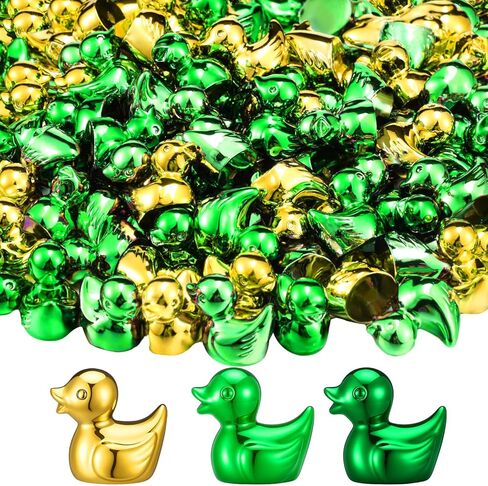 100 Pcs Shiny Valentines Day Mini Duck Figures Colorful Valentines Day Duck Decor Micro Landscape Aquarium Garden Hide and Seek Decoration Charm for Party Gift(Red, Fuchsia and Pink) in Saudi Arabia