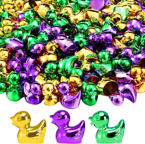 100 Pcs Shiny Valentines Day Mini Duck Figures Colorful Valentines Day Duck Decor Micro Landscape Aquarium Garden Hide and Seek Decoration Charm for Party Gift(Red, Fuchsia and Pink) in Saudi Arabia