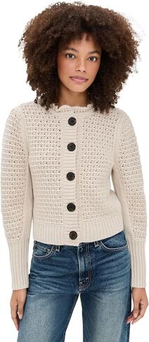 Madewell Women's Scalloped Merino Wool Blend Cardigan in Saudi Arabia