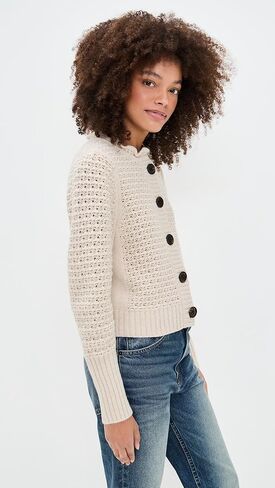 Madewell Women's Scalloped Merino Wool Blend Cardigan in Saudi Arabia
