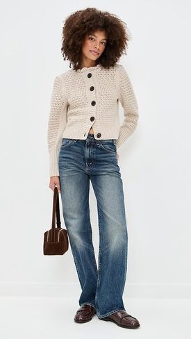 Madewell Women's Scalloped Merino Wool Blend Cardigan in Saudi Arabia