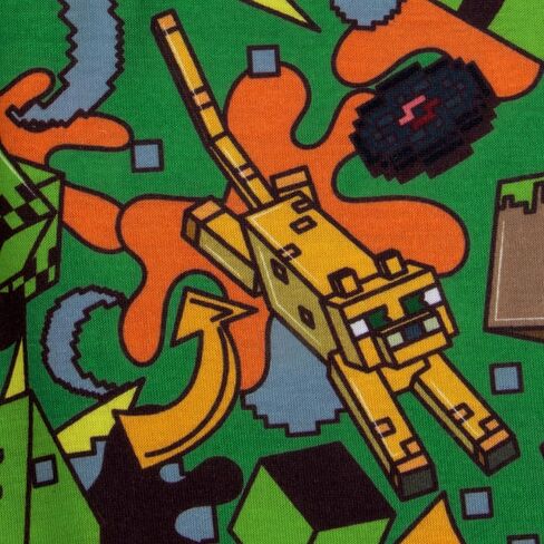 Minecraft Pajamas, Creeper Boys Pajamas For Kids, Gaming Boys Pjs, Long Sleeve Pjs For Kids in Saudi Arabia