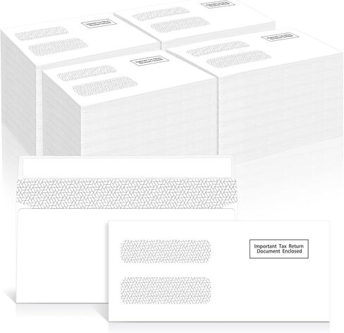 100 Pcs 1099 NEC Tax Form Envelopes Self Sealing 1099 Envelopes with Clear Window 8.6 x 3.9 Inch Peel and Seal Envelopes for 1099 Forms in Saudi Arabia