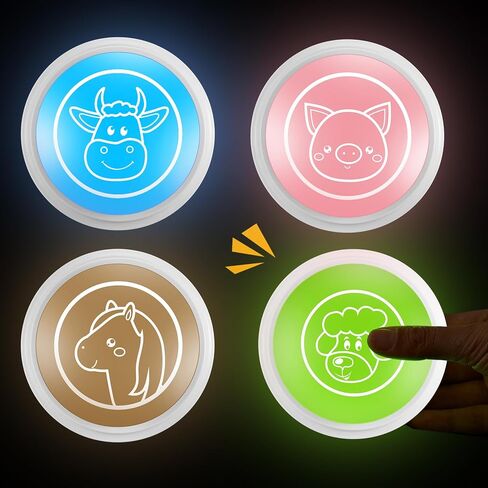 Honoson 4 Pcs Glowing Recordable Answer Buzzers Button Answer Buzzers Sound Buttons Game Show Buzzer Gifts for Christmas Study Office Home Team Family Game and Trivia Nights in Saudi Arabia