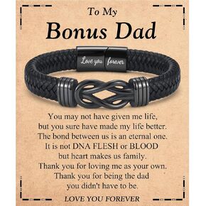 Gifts for Men Boys, Cool Leather Infinity Knot Bracelets, Fathers Day Christmas Birthday Gifts for Son in Law Grandson Nephew Grandpa Bonus Dad in Saudi Arabia