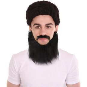 Men’s Medium Synthetic Fiber Beard Mustache Set | Realistic Facial Hair Accessory for Men | Fake Beard Sets in Saudi Arabia