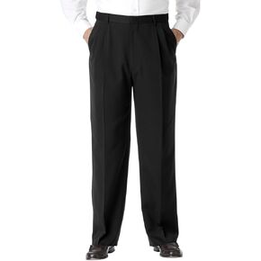 KingSize Men's Big & Tall No Hassle Classic Fit Expandable Waist Double-Pleat Dress Pants in Saudi Arabia