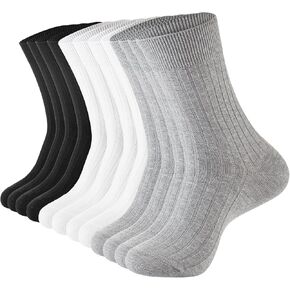 Ndoobiy Mens Cotton Crew Socks Moisture-Wicking Socks for Men Work-6 Pairs in Saudi Arabia