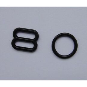 Lyracces Wholesale Lots 1000set Rectangular Figure 8 & 0 Lingerie Adjustment Slider and Rings for Bra Strap Apparel Holder Findings 6-15mm Clear Black White 3color Pick (15mm 0.59in, Clear) in Saudi Arabia