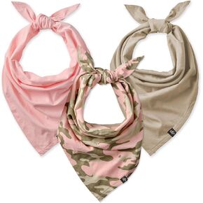 Multipack 100% Organic Cotton Pet Bandanas for Small, Medium and Large Dogs, Camo-Sand, Medium/Large in Kuwait