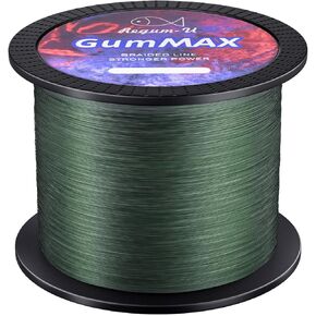 GumPlus 8X Stealth Braided Fishing Line 150 Yards / 25 LB Abrasion Resistant Superline Zero Stretch & Smaller Diameter Confuse & Catch Big Fish Better in Saltwater & Freshwater (Black) in Kuwait