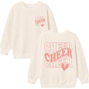 Cheer Sweatshirts for Girls Cheerleader Graphic Sweatshirt Teen Girl Preppy Funny Letter Print Shirt Pullover Tops in Saudi Arabia