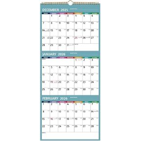 2025-2026 Magnetic Calendar for Refrigerator - 18 Monthly Calendar from Jan 2025 - Jun 2026, 13 x 11.5 In, Magnetic Fridge Calendar 2025 with Strong Magnets, Thick Paper, Ample Writing Space, Greenery in Kuwait